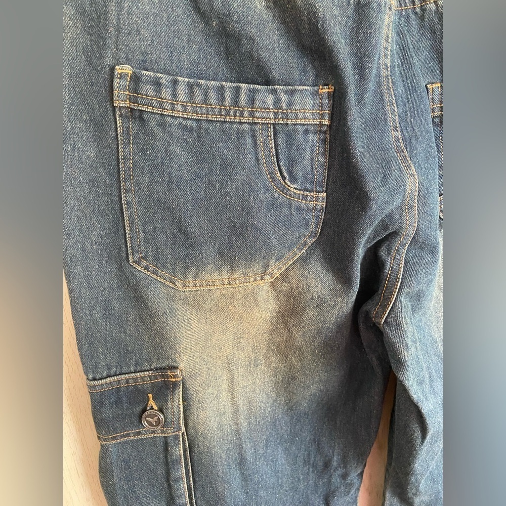Ditch Denim Cargos Blue Straight Baggy Distresses Sz 34 X 34 — image 5 of 8